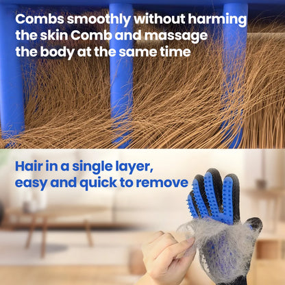 2-in-1 Deshedding Brush & Grooming Glove Set